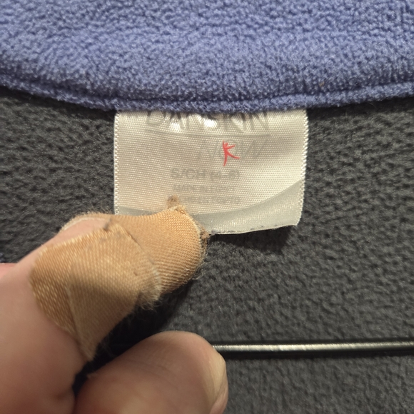 Danskin Women’s Gray Quarter Zip Fleece Pullover Sleeve Zip Pocket - Picture 4 of 6